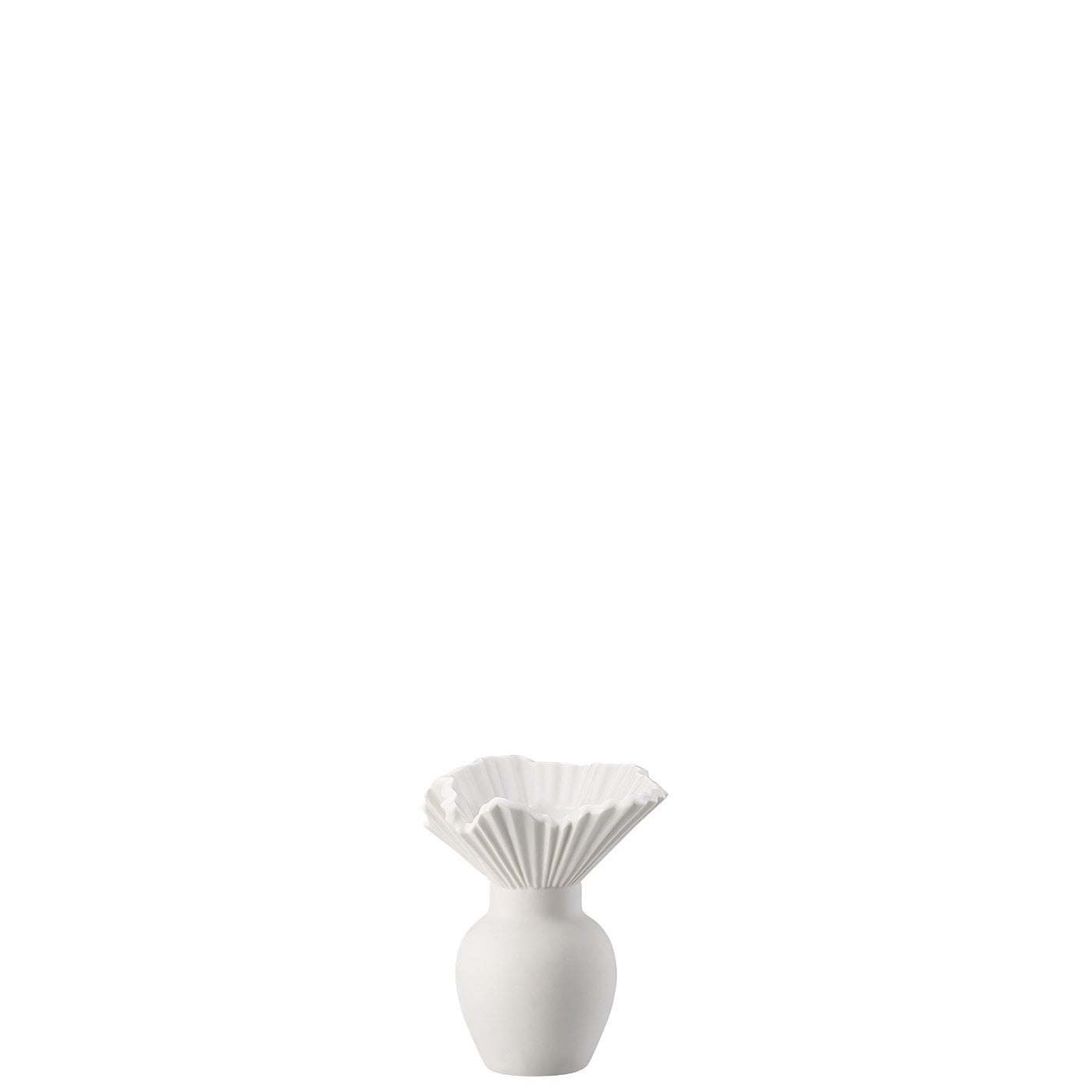 Rosenthal Vaso in Porcellana Bianca Opaca 14438-100102-26010 - Diametro 9.3 cm, Altezza 10.3 cm, Stile Design