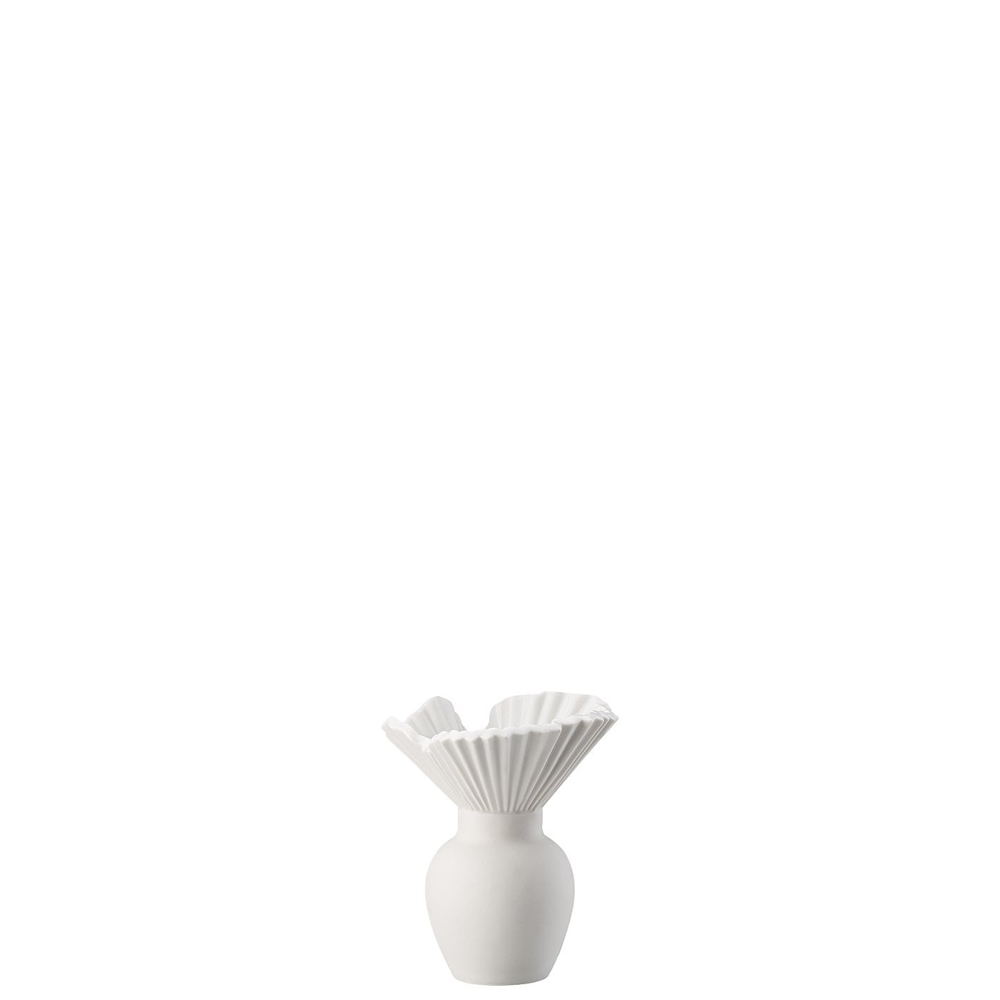 Rosenthal Vaso in Porcellana Bianca Opaca 14438-100102-26010 - Diametro 9.3 cm, Altezza 10.3 cm, Stile Design