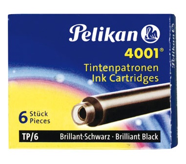 Pelikan TP/6 - Set di 60 Cartucce d'Inchiostro Nero per Stilografiche, Alta Qualità, Prodotto in Germania