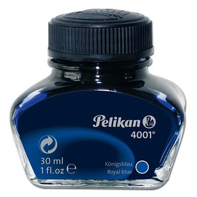 Pelikan Inchiostro Stilografico 4001 Blu Royal 30 ml - Compatibile con Stilografiche a Stantuffo e Converter