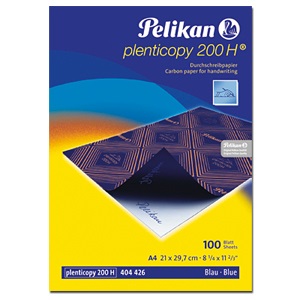 Pelikan Carta da Ricalco Plenticopy 200H Blu - 10 Fogli A4 con Carbonatura Cerosa e Dorso Stabilizzato