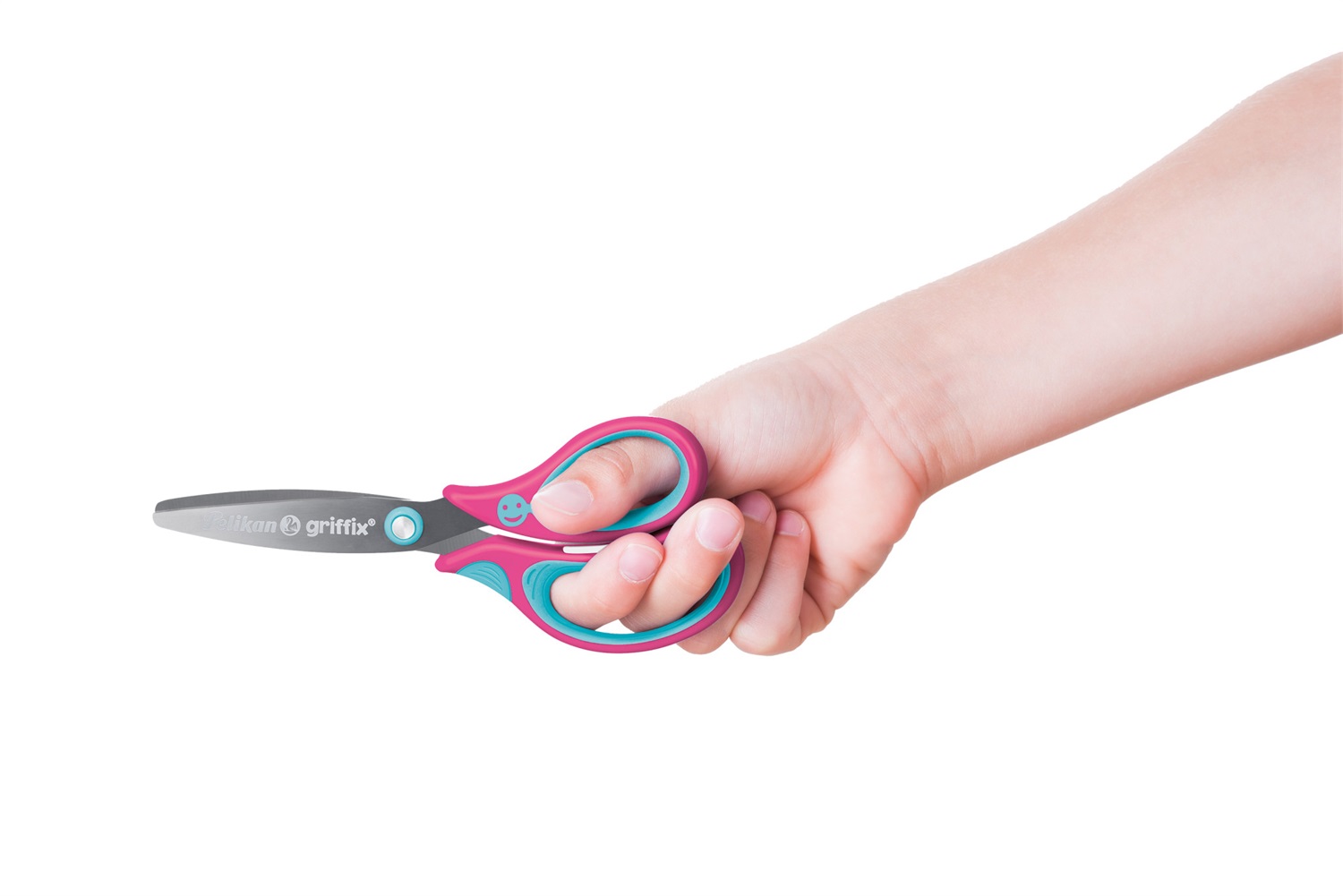 Pelikan Griffix Forbici per Attività Manuali - Ergonomiche, per Destrimani e Mancini, Colori Assortiti, Lama a Punta Tonda Rivestita in Nitruro di Titanio, Garanzia 25 Anni