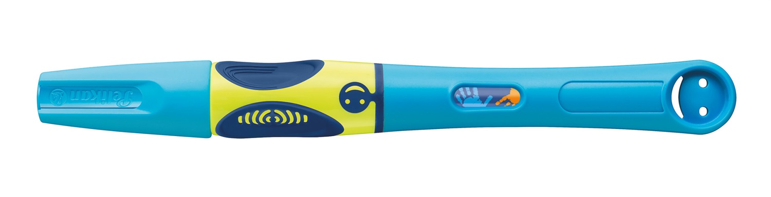 Pelikan Griffix Penna Stilografica Ergonomica Blu con Cartuccia - Sistema di Apprendimento a 4 Livelli