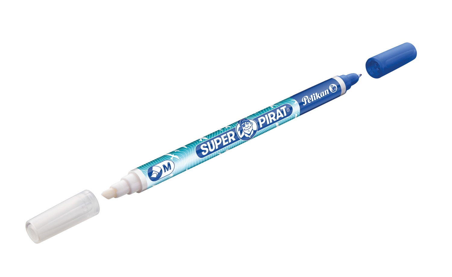 Pelikan Correttore a penna Super Pirat 850 con doppia punta media - Cancellatore d'inchiostro stilografico blu royal - 50 pz