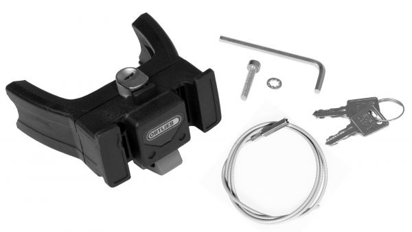 Ortlieb Staffa di Fissaggio Manubrio E-Bike con Lucchetto - Adattatore per Borse e Cestini