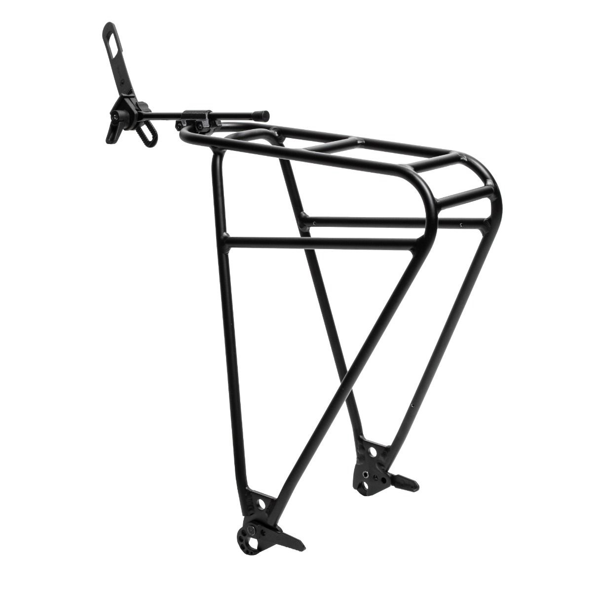 Ortlieb Quick Rack - Portapacchi in Alluminio Nero per Bici da Strada e Gravel, Montaggio Rapido, Fino a 20 kg