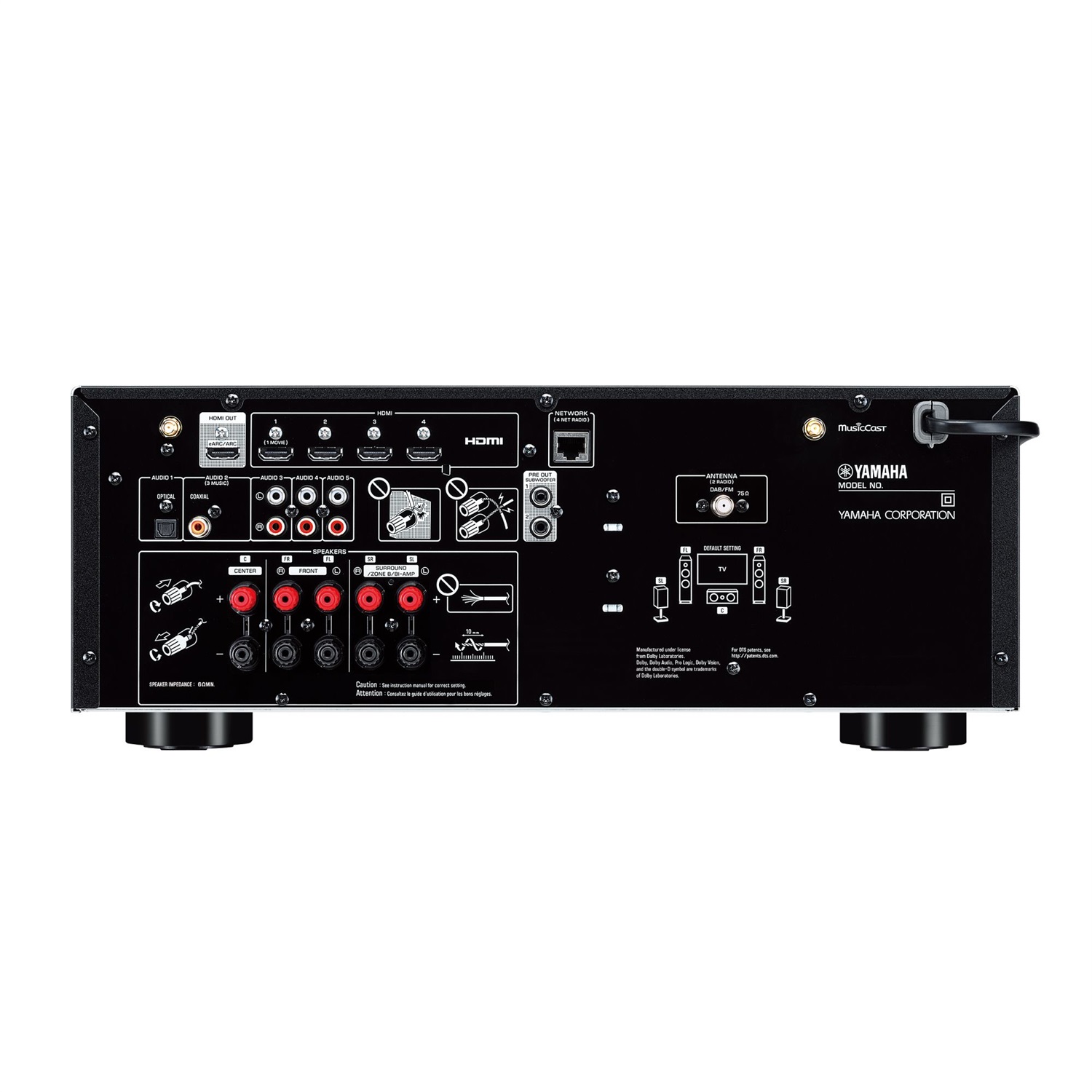 Yamaha YHT-4960 Sistema Home Cinema 5.2 Canali 150 W Nero con DTS:X, Dolby Digital Plus e Funzioni Gaming