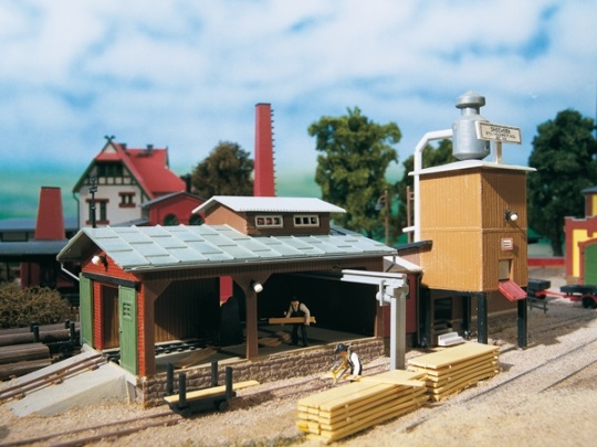 Auhagen 12217 Segheria in scala H0/TT - Modellismo ferroviario - Dimensioni 302 x 105 x 115 MM