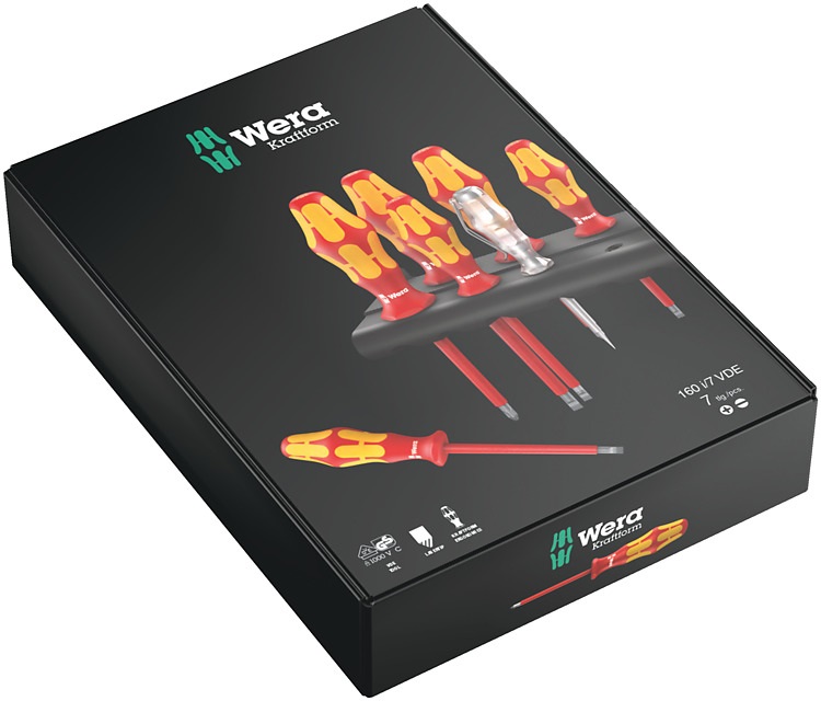 Wera 05006147001 Set di Cacciaviti di Precisione Isolati VDE - 7 Pezzi con Impugnatura Ergonomica