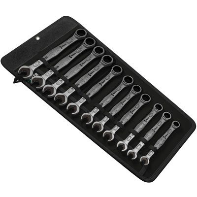 Wera Joker Set 11 Pezzi - Chiavi a Cricchetto Combinate in Acciaio Inossidabile con Misure da 8 a 19 mm