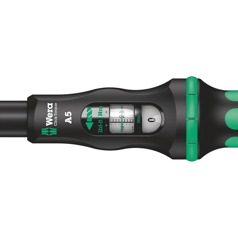 Wera Click-Torque A5 Chiave Dinamometrica 2.5-25 Nm con Cricchetto Reversibile e Meccanismo di Scatto Sonoro