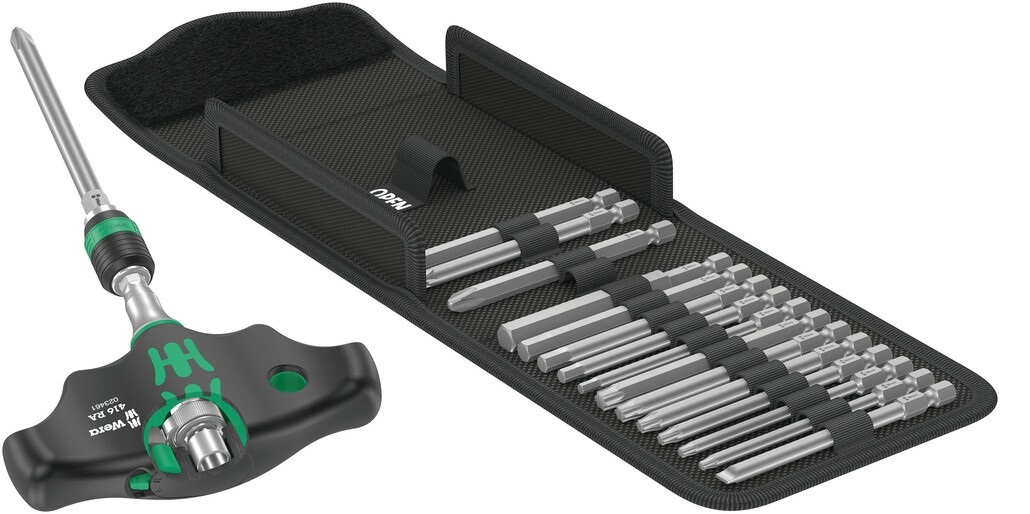Wera Kraftform Kompakt 400 RA Set 1 - Set di Cacciaviti con Cricchetto, 17 Pezzi, Impugnatura Ergonomica