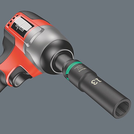 Wera 8790 C Impaktor Deep Set 1 - Set di 11 Bussole Lunghe per Avvitatori a Impulsi, Attacco 1/2