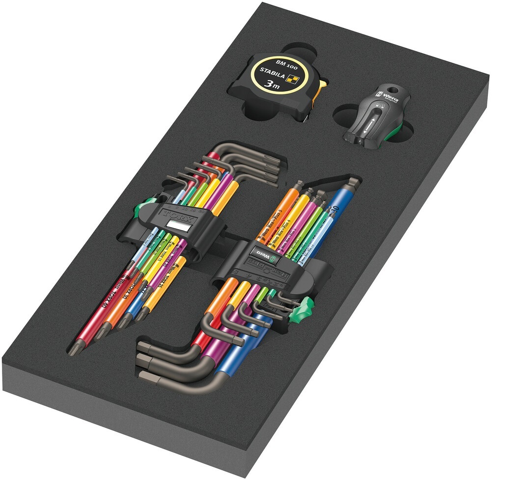 Wera 9740 Set di Chiavi Offset con Inserto in Schiuma - 20 Pezzi, Idrorepellenti e Oleorepellenti