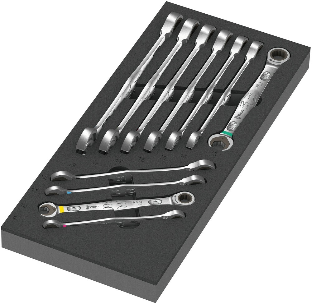 Wera 05150120001 Chiave Inglese Combinata in Acciaio Inossidabile - Misure da 8 a 19 mm