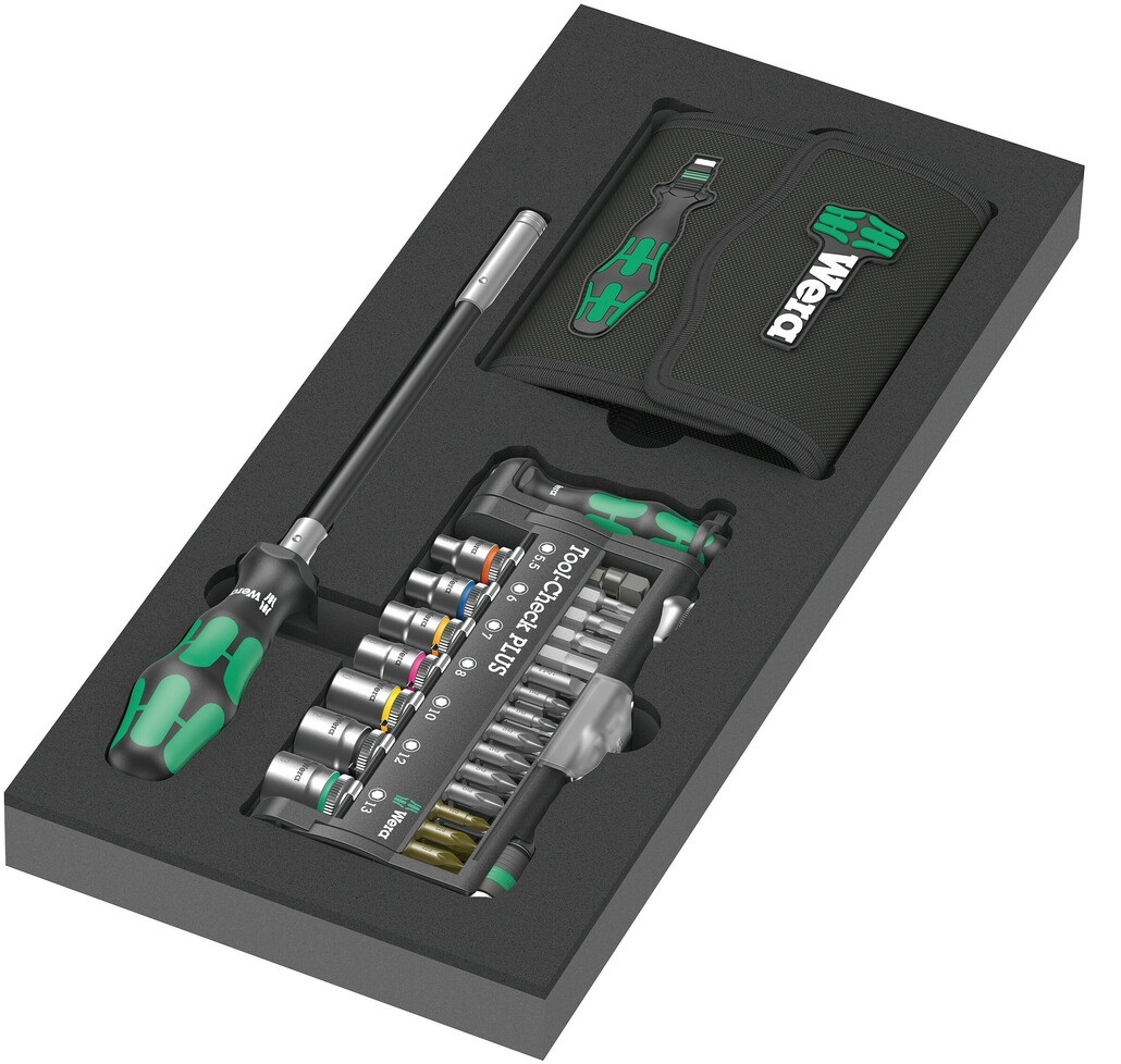 Wera 9750 - Set di Utensili 57 pz con Valigetta Pieghevole e Inserto in Schiuma Resistente