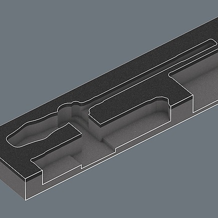 Wera 9750 - Set di Utensili 57 pz con Valigetta Pieghevole e Inserto in Schiuma Resistente