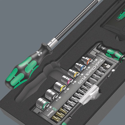 Wera 9750 - Set di Utensili 57 pz con Valigetta Pieghevole e Inserto in Schiuma Resistente