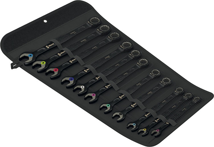 Wera Joker Black Edition Set di Chiavi a Rullino e Anello - 11 Pezzi