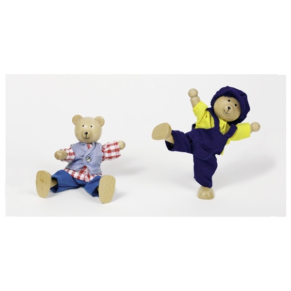 Goki Scatola per Vestire Orsi in Legno - Gioco Creativo e Interattivo per Giochi di Ruolo