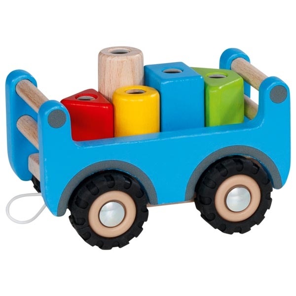 Goki 55875 Camion Gru con Rimorchio - Multicolore, Giochi di Azione e Riflessi
