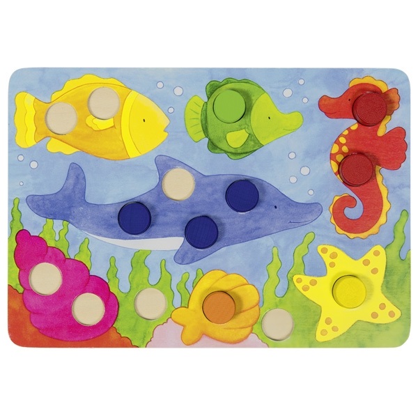 Goki Gioco dei Dadi Colorato in Legno - Divertente e Robusto