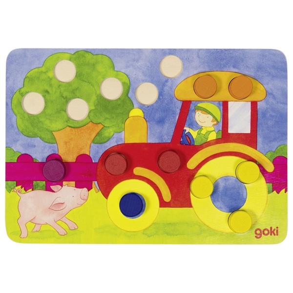 Goki Gioco dei Dadi Colorato in Legno - Divertente e Robusto