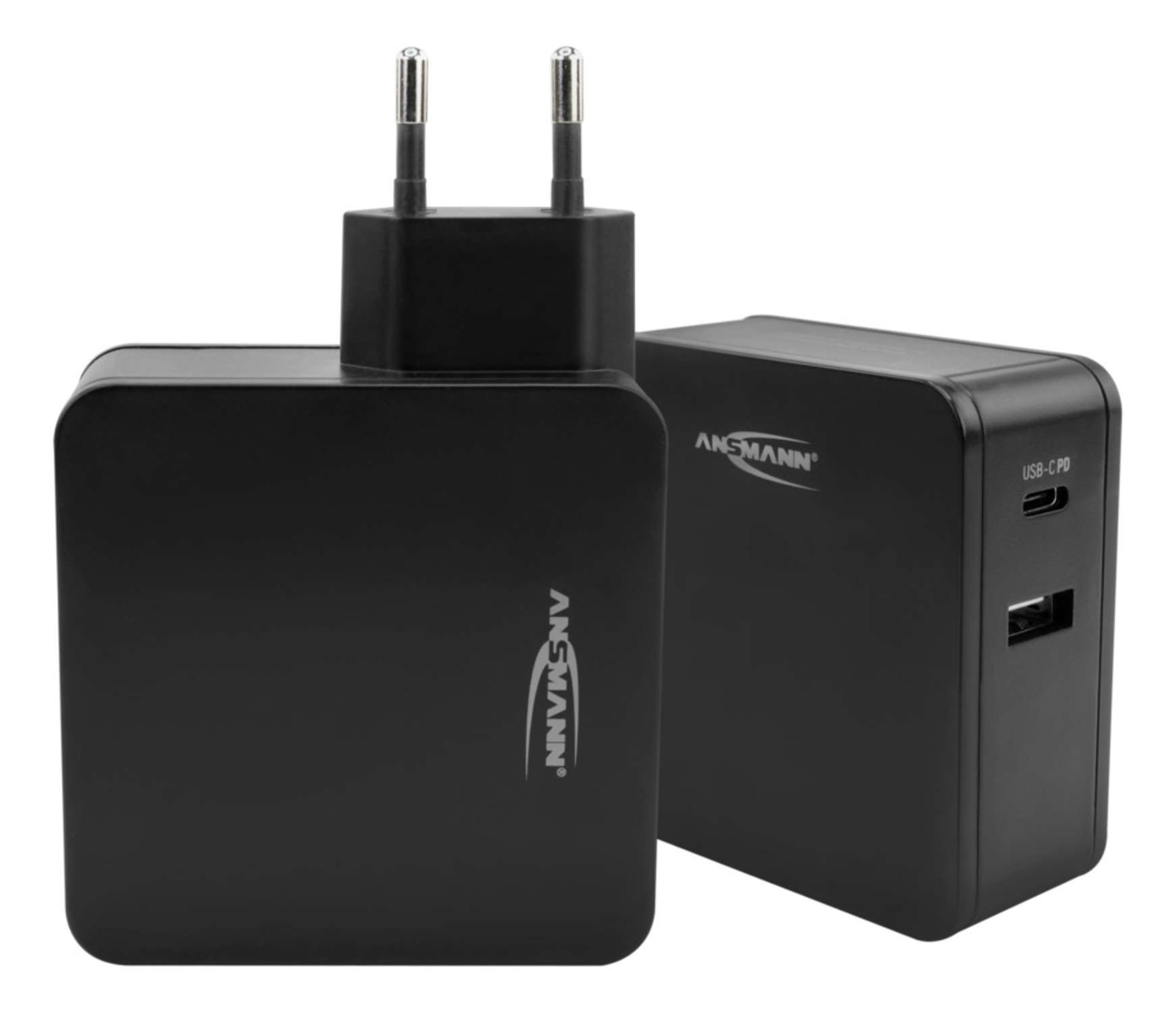 Ansmann 254PD Alimentatore da rete Universale Nero AC Interno 60W con 1xUSB e 1xUSB tipo C PD