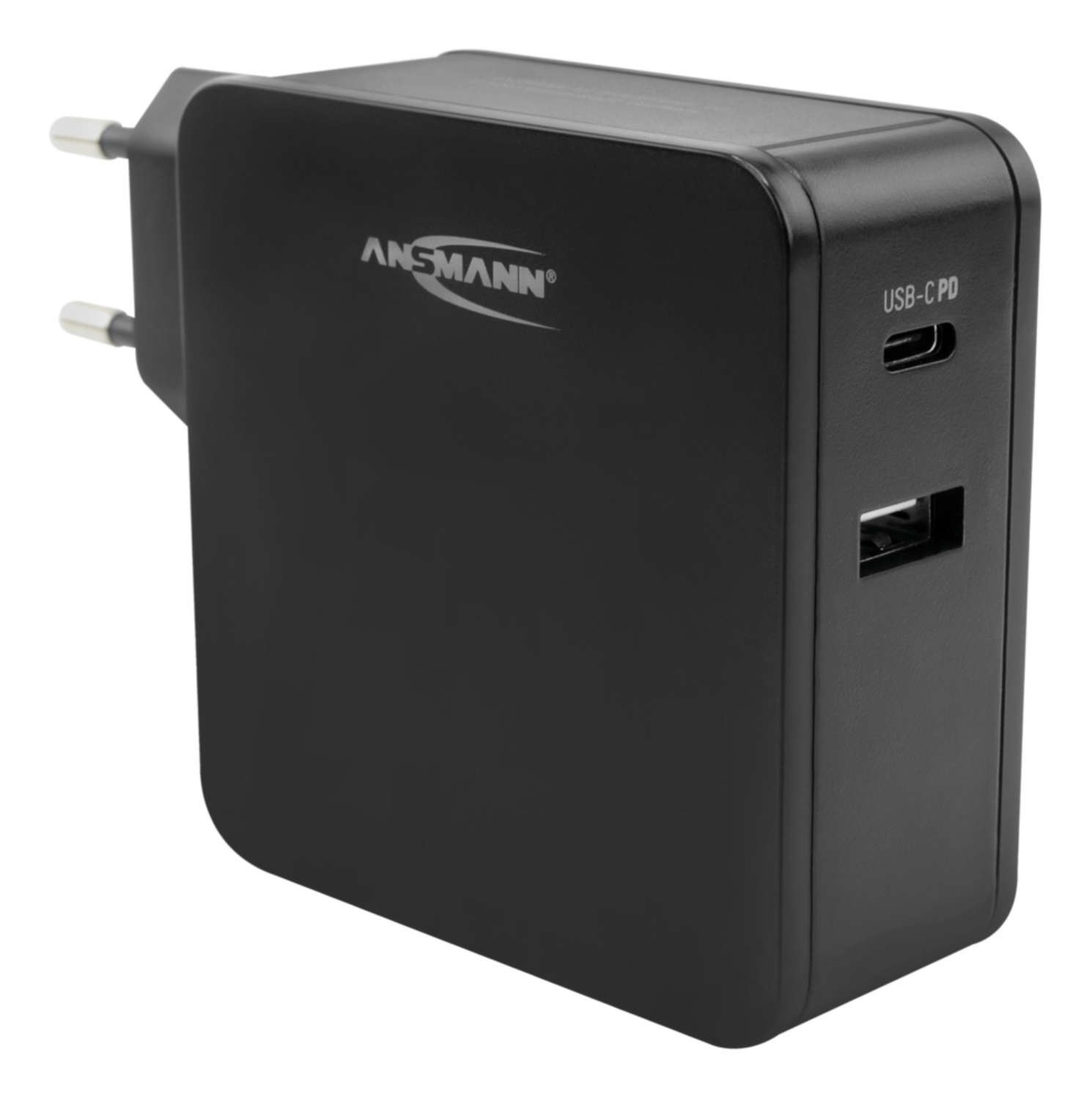 Ansmann 254PD Alimentatore da rete Universale Nero AC Interno 60W con 1xUSB e 1xUSB tipo C PD