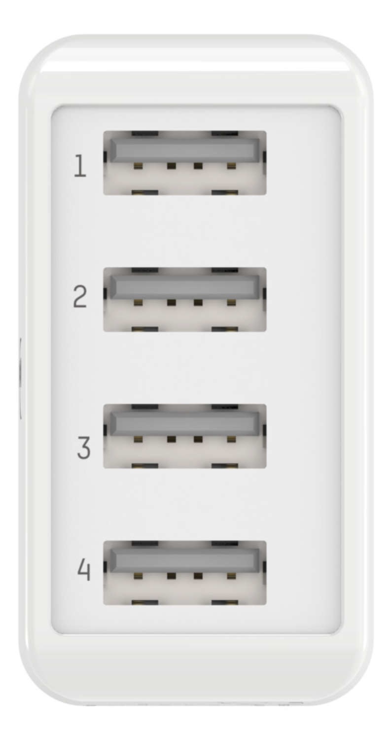 Ansmann HC430 Alimentatore da rete Bianco 4xUSB 3000mA con Controllo Intelligente della Carica
