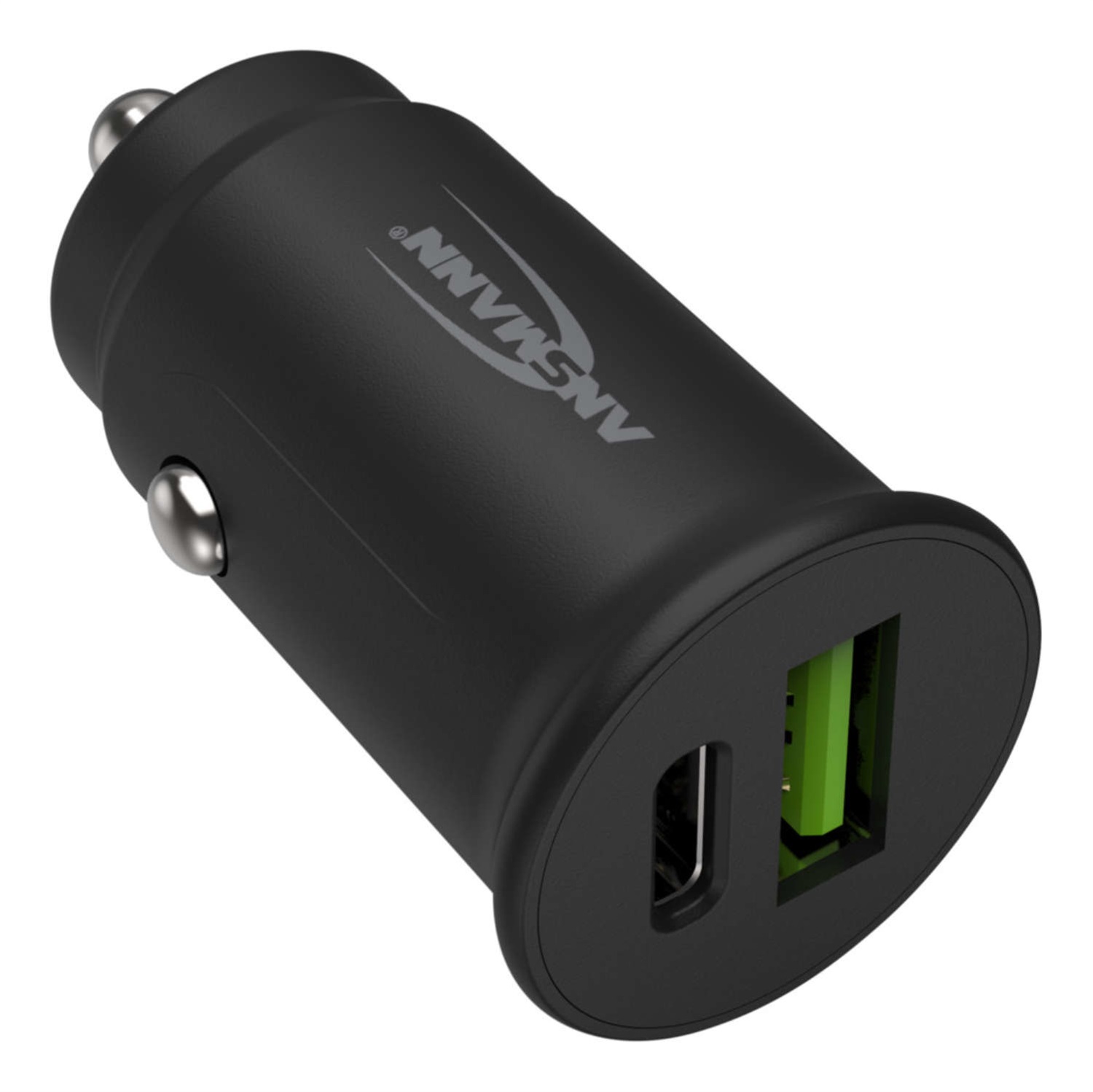Ansmann CC230PD Caricatore USB per Auto e Camion con 2 Presa USB, Corrente Max 3000 mA, Supporto Power Delivery e Quick Charge