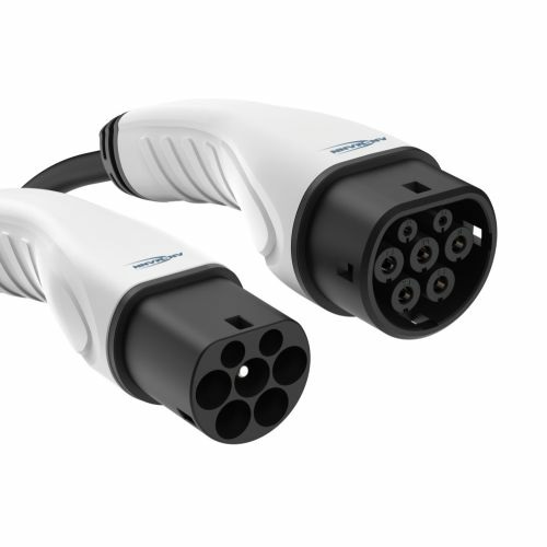 ANSMANN Cavo di ricarica Tipo 2 11 kW lungo 7,5 m per veicoli elettrici e ibridi - Modalità 3, alimentazione trifase