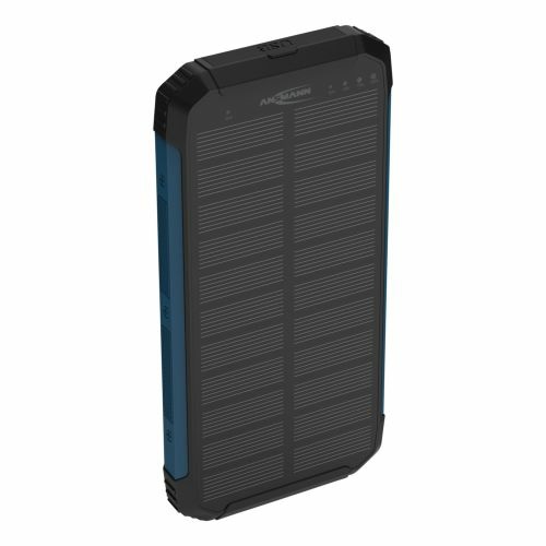 Ansmann Power Bank 10000mAh Wireless con Torcia LED e Pannello Solare - Modello PB212