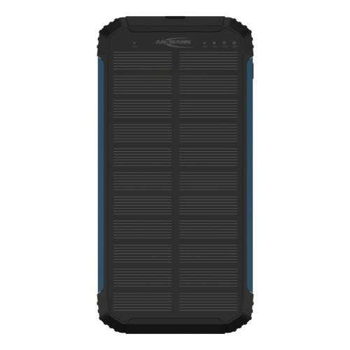 Ansmann Power Bank 10000mAh Wireless con Torcia LED e Pannello Solare - Modello PB212