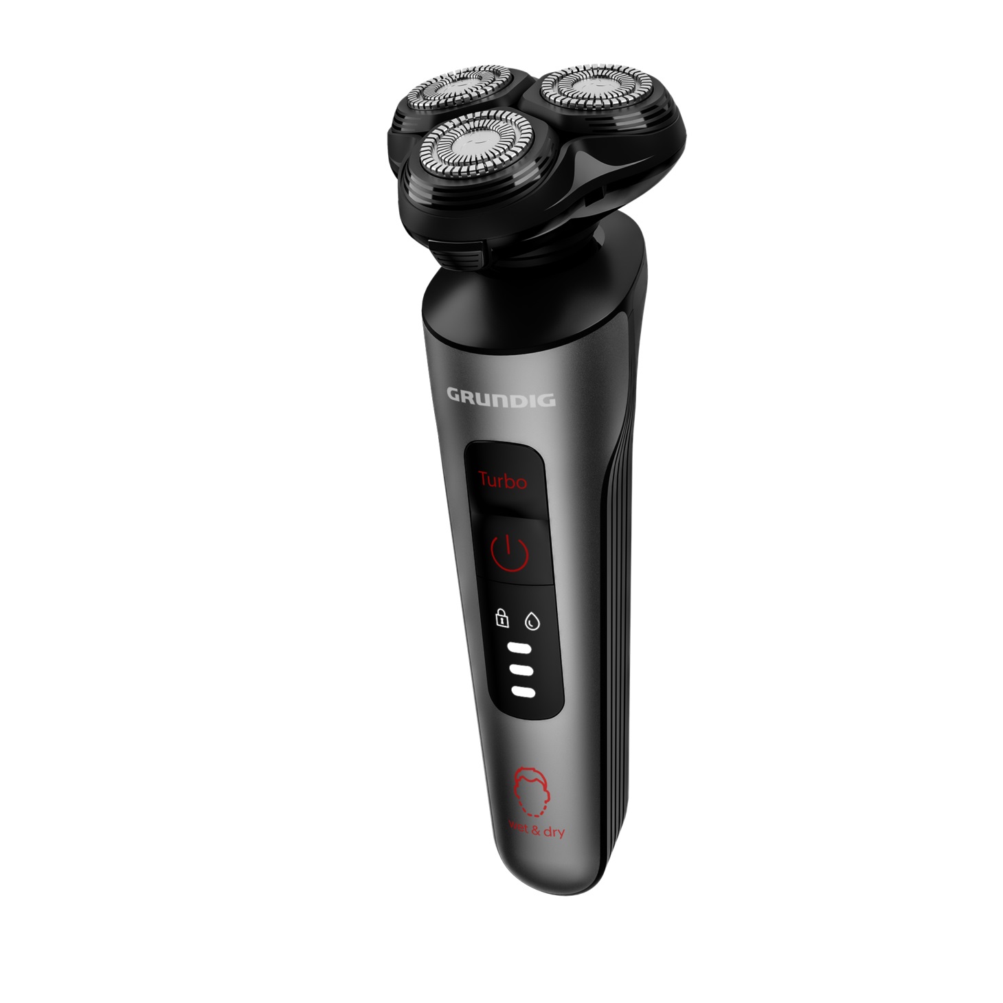 Grundig MS 8130 CA/Batteria Bagnato e secco Nero, Grigio, Rosso