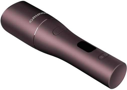 Grundig HS 6230 - Ferro arricciacapelli automatico senza fili con 3 livelli di temperatura, rivestimento in ceramica, funzione timer e display LCD