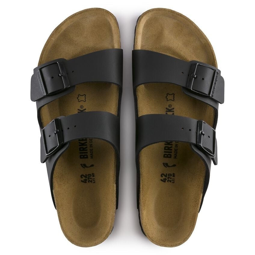 Birkenstock Arizona Sandali Unisex Nero - Tomaia in Birko-Flor, Sottopiede Anatomico, Calzata Stretta