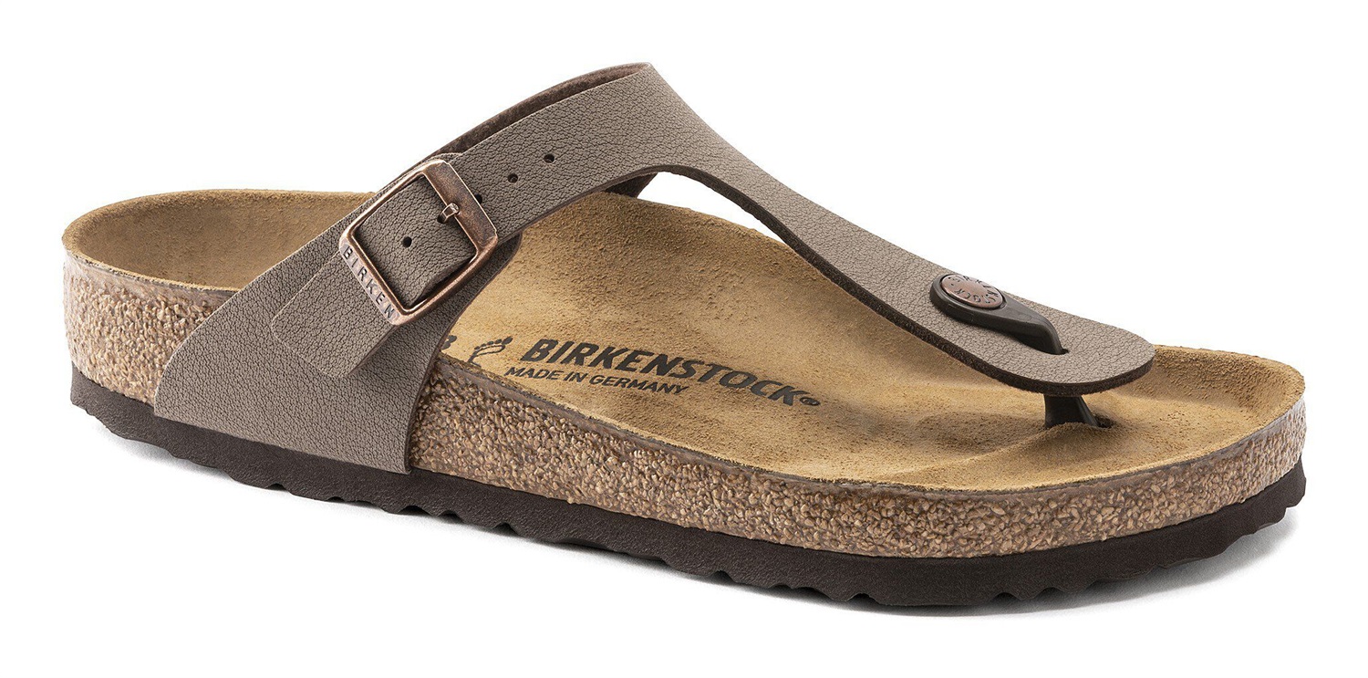 Birkenstock Gizeh Sandali Infradito Unisex in Birko-Flor Marrone (Mocca Nubuk) - Taglia 40