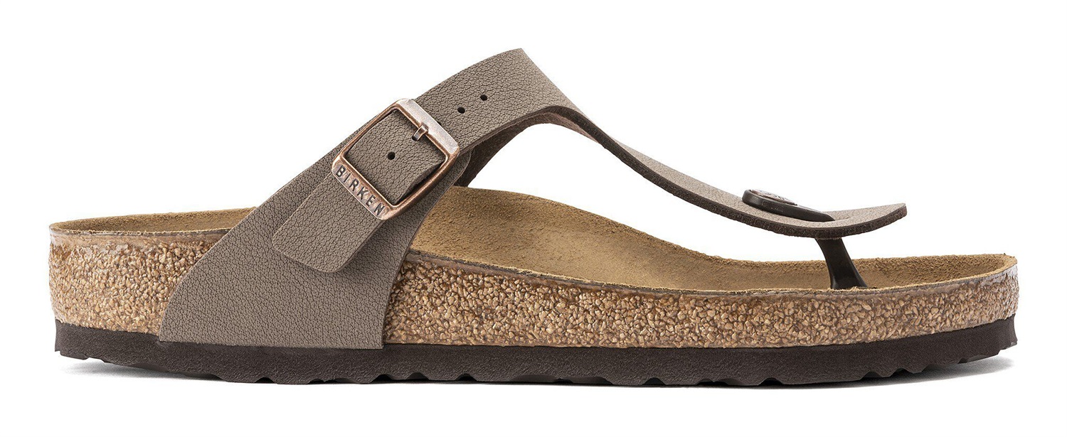 Birkenstock Gizeh Sandali Infradito Unisex in Birko-Flor Marrone (Mocca Nubuk) - Taglia 40