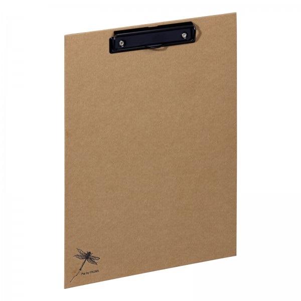 PAGNA Portablocco Pure A4 in cartone kraft con molla fermafogli - 240x340x20mm, biodegradabile e personalizzabile