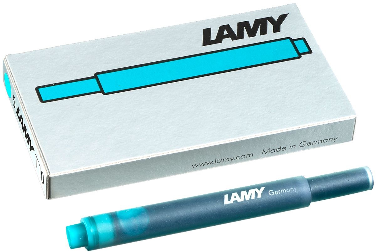 Lamy T10 Cartucce di Ricambio Turchese - Confezione da 5 Pezzi per Stilografiche