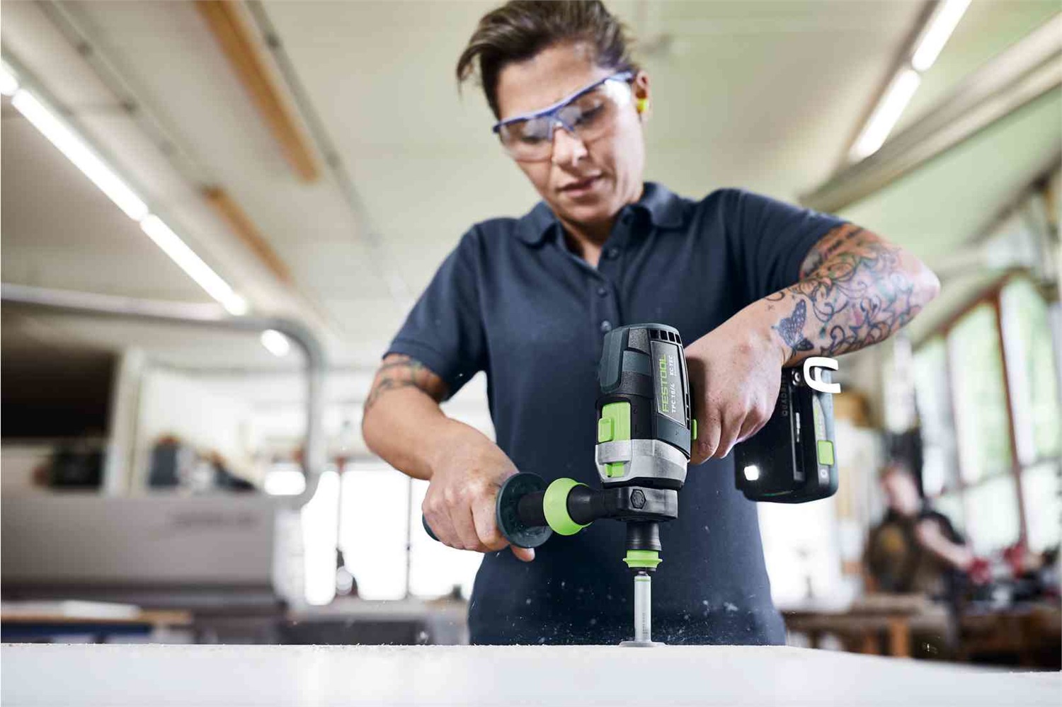 Festool QUADRIVE TPC 18/4 I-Basic - Trapano avvitatore a batteria con percussione 18V, 3600 Giri/min, 1,9 kg