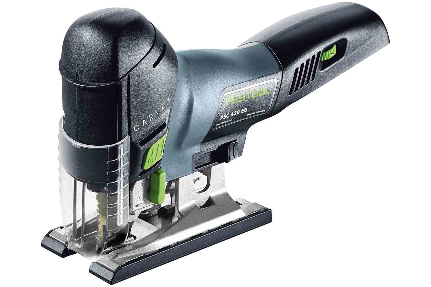 Festool CARVEX PSC 420 EB-Basic Seghetto Alternativo a Batteria 18V Li-Ion con 3800 spm e Capacità di Taglio nel Legno fino a 12 cm