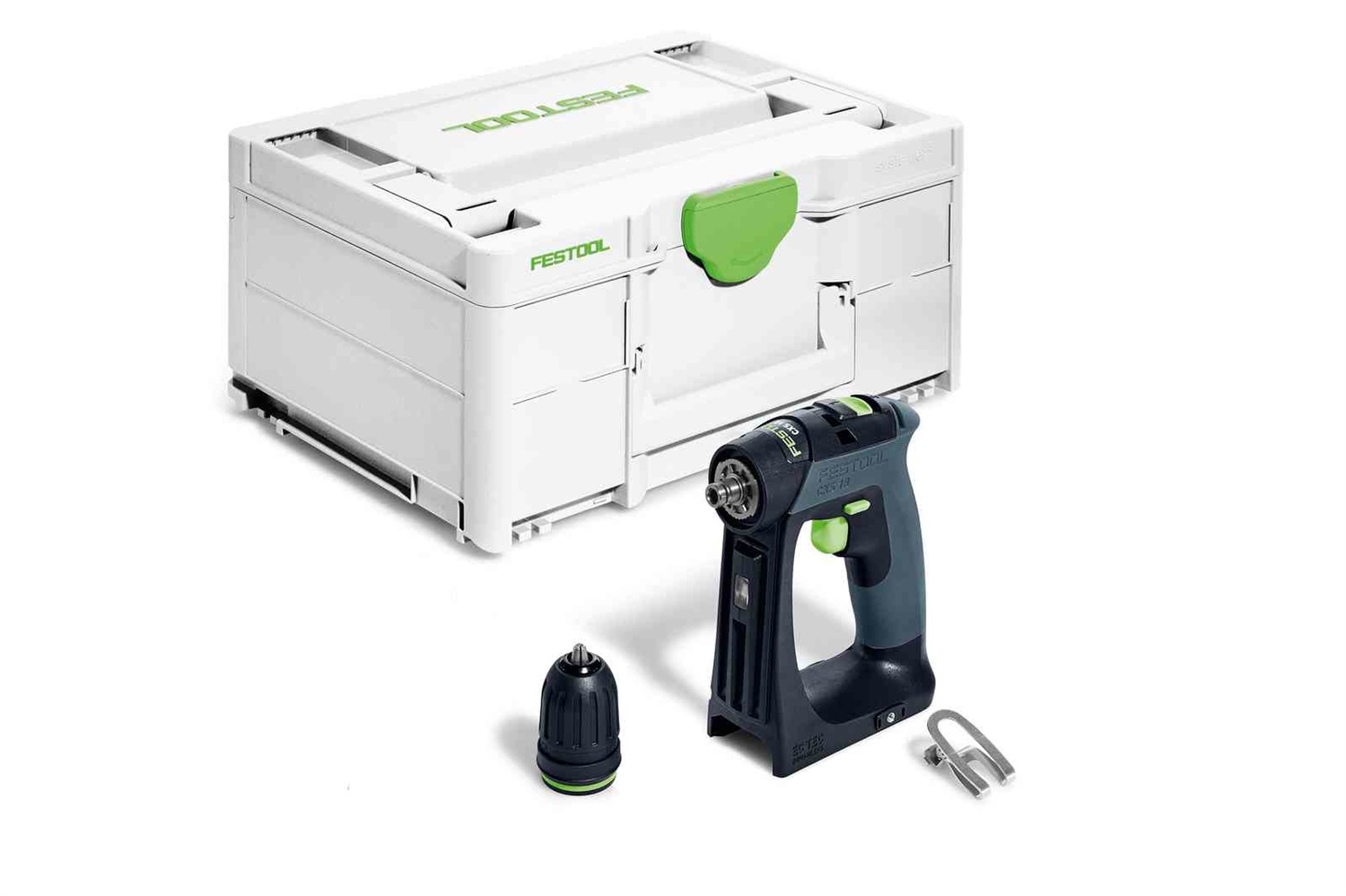 Festool CXS 18-Basic Trapano Avvitatore a Batteria 1600 Giri/min - Ergonomico e Leggero, Nero e Verde