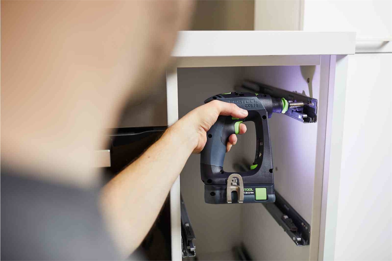 Festool CXS 18 C 3,0-Plus - Trapano Avvitatore a Batteria Professionale con 2 Batterie, Mandrino e Valigetta - Potenza 40 Nm, Velocità 1600 Giri/min, Ergonomico e Compatto