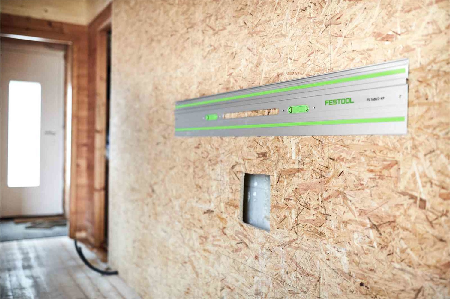 Festool FS 1400/2-KP Binario di guida 1400 mm Grigio con cuscinetti adesivi