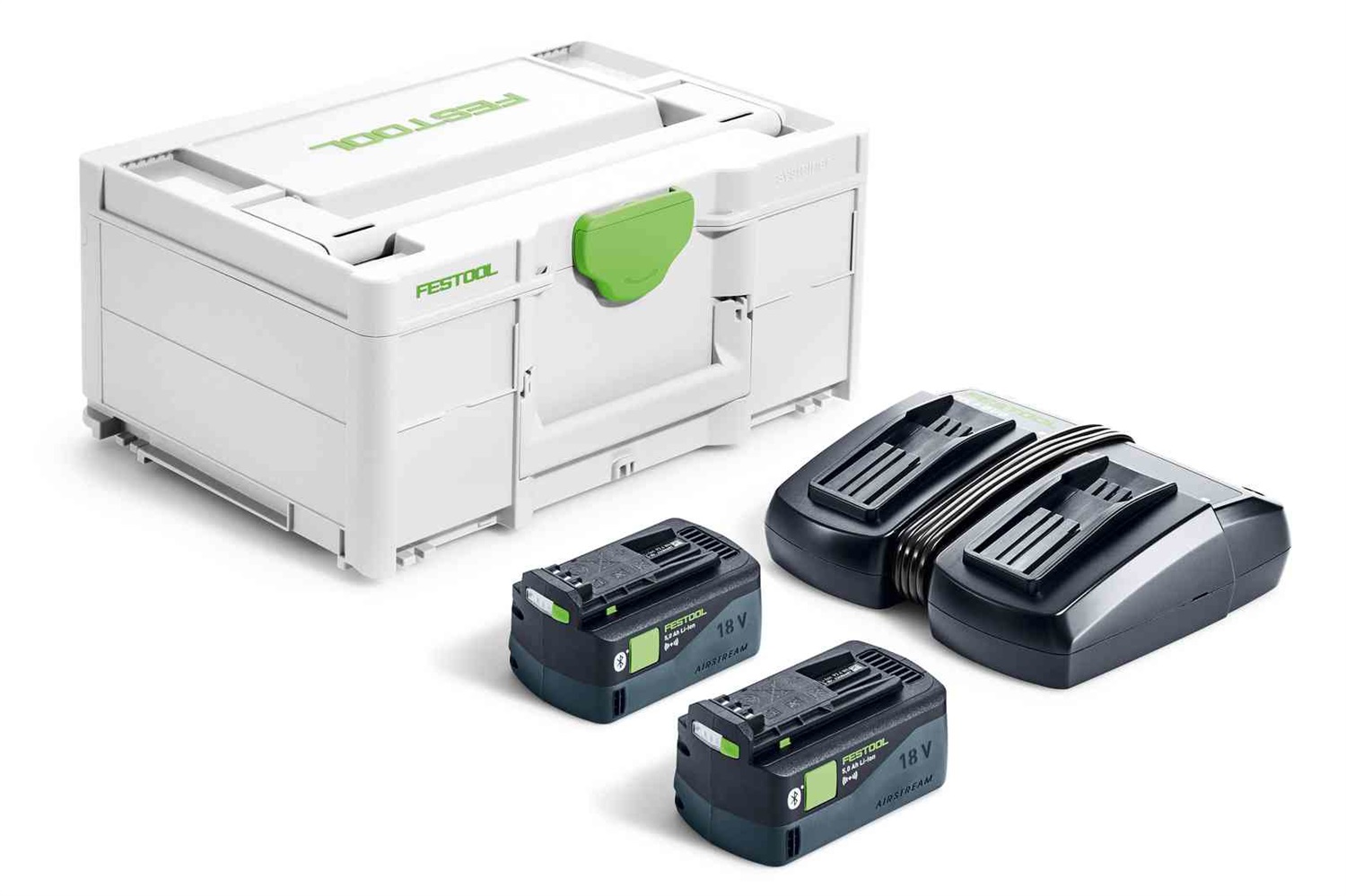 Festool Set Energia SYS 18V - 2x5,0Ah Caricabatteria TCL 6 DUO