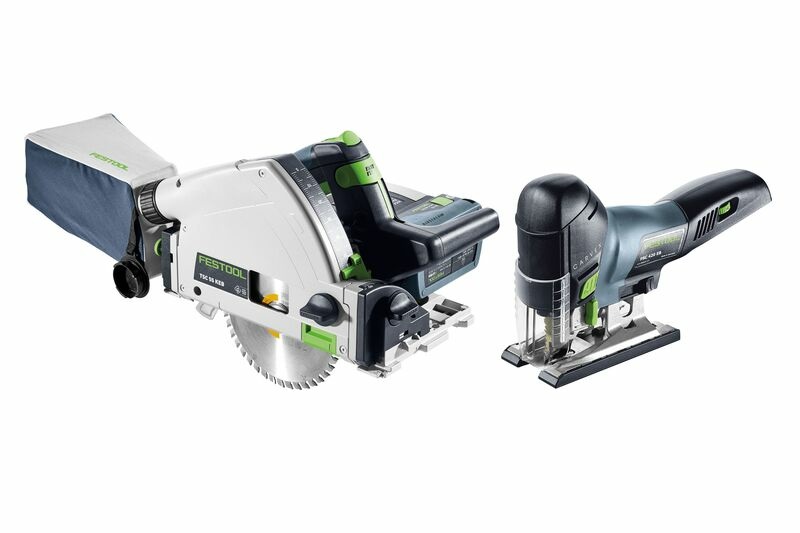 Festool Kit Combinato 18V: Sega Circolare TSC 55 e Seghetto Alternativo PSC 420 con ToolBox TB M 137 Inclusa