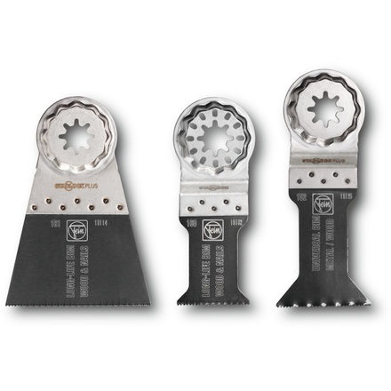 FEIN E-Cut Combo Set di lame per sega, attacco Starlockplus, 3 pezzi per impiego universale