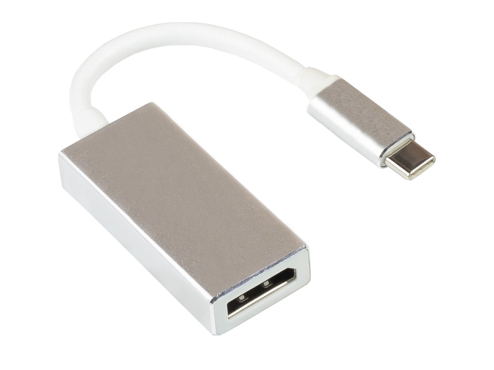 Good Connections Adattatore USB-C a DisplayPort 1.2 - 4K/UHD @60Hz, Alluminio Argento, 15 cm